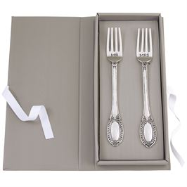 Mr and Mrs Wedding Fork Set