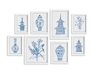 Chinoiserise Gallery Set of 8