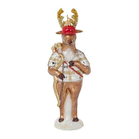 Country Estate Reindeer Games Cupid Glass Ornament