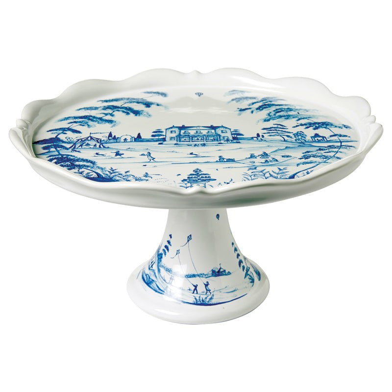 Country Estate Cake Stand - Delft Blue