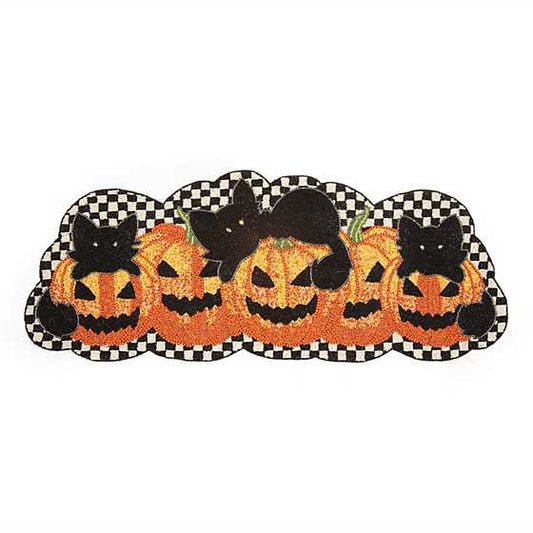 Cat-O'-Lantern Beaded Runner