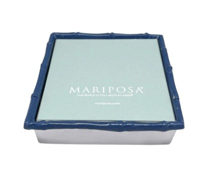 Bamboo Blue Napkin Box with Insert