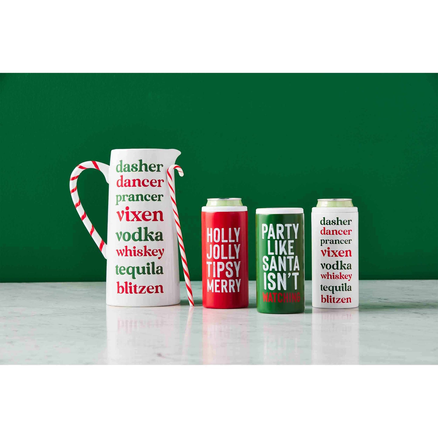 Red Christmas Seltzer Holder