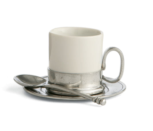 Tuscan Espresso Cup & Saucer w/ spoon