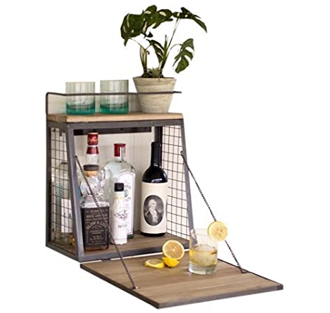 Liquor Cabinet Metal/Wood