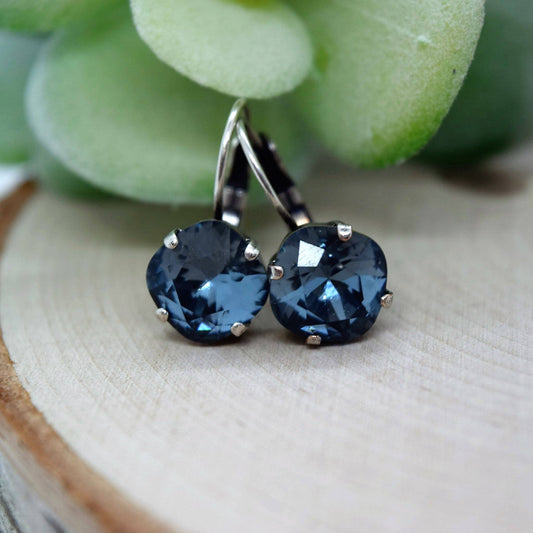 Selma Cushion Cut Earring Denim