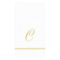 C Hemstitch Script Single Initial Paper Guest Towel Napkins, 15 Per Package