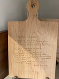 Recipe 16x10 Handled Maple Board