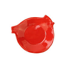 Lastra Holiday Red Bird Canape Plate