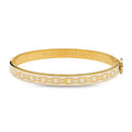 Skinny Chain Cream & Gold Bangle