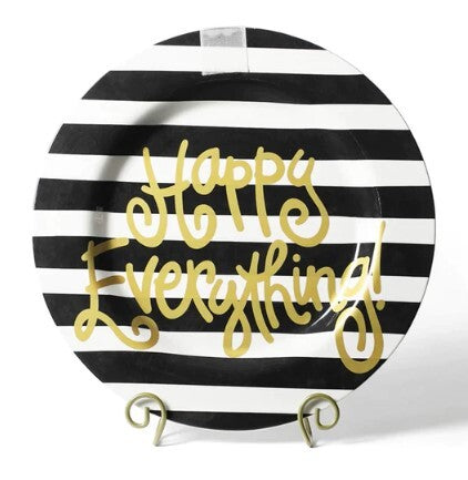 Black Stripe Happy Everything Big Platter