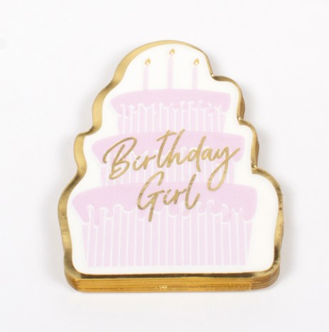 Paper Die Cut Napkins - Birthday Girl