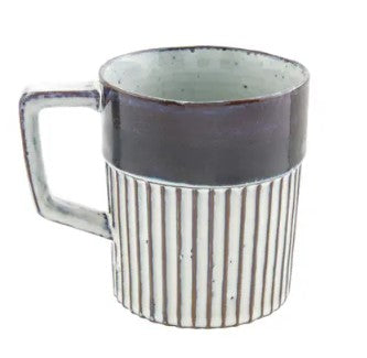 Ribbed Black Mug
