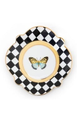 Butterfly Toile Bread and Butter Plate