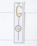 Big Golden Sparkler Wand Letter, G