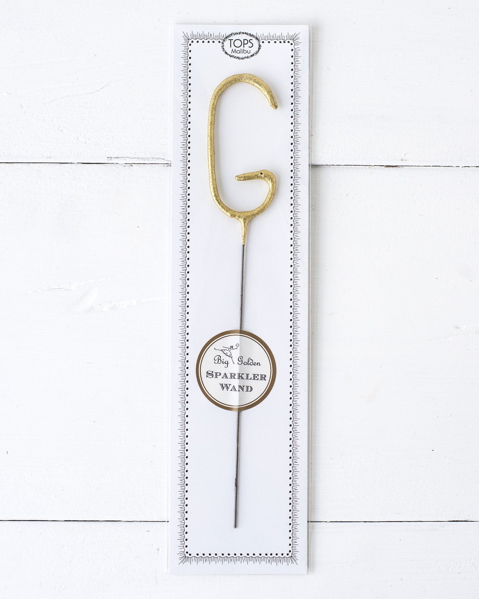 Big Golden Sparkler Wand Letter, G