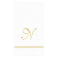 N Hemstitch Script Single Initial Paper Guest Towel Napkins - 15 Per Package