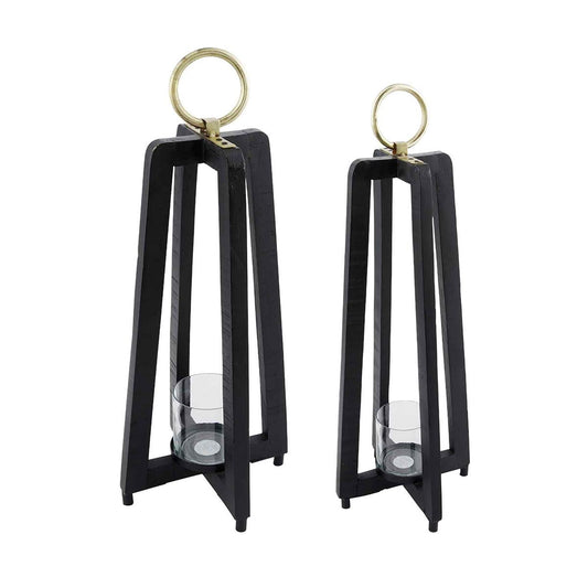 Small Black Tall Lantern