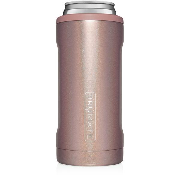 Hopsulator Slim 12oz Glitter Rose Gold