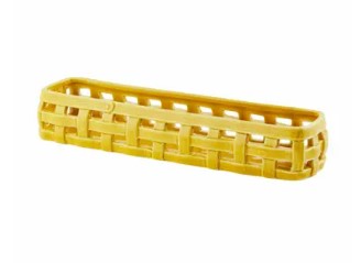 Mustard Woven Cracker Dish