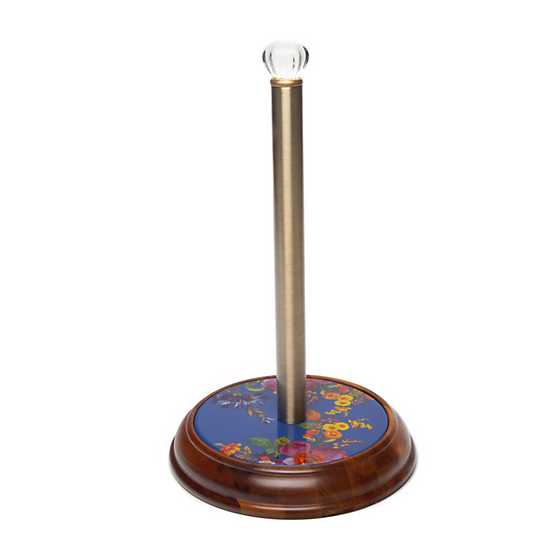 Flower Market Wood Paper Towel Holder - Lapis