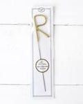 Big Golden Sparkler Wand Letter, R