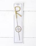 Big Golden Sparkler Wand Letter, R