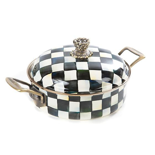 Courtly Check Enamel 3 Qt Casserole