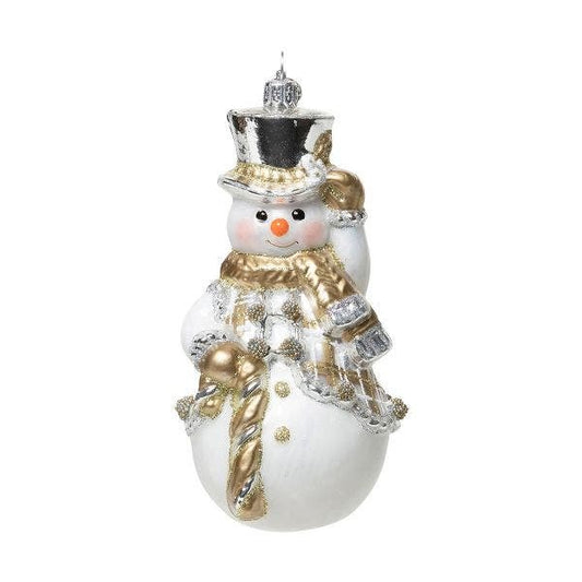 Ornament Taran Snowman BT - Gold/Silver