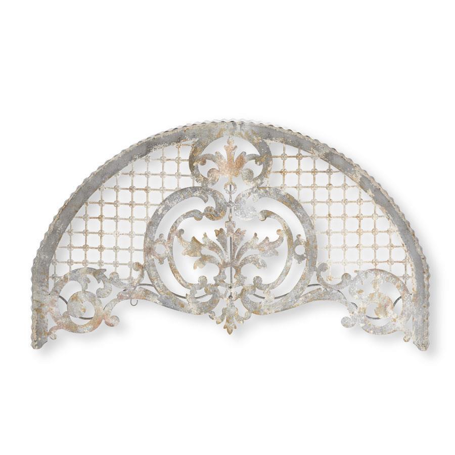 Arched Tin Wall Mounted Floral Hanger w/Hooks 39.25 Inch