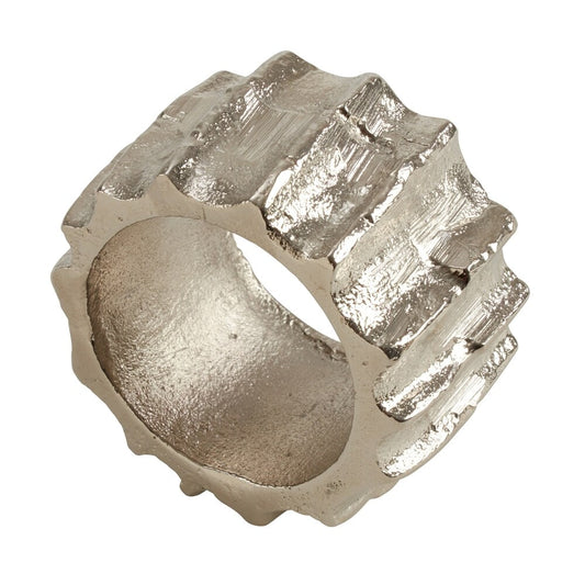 Ribbed Napkin Ring Silver