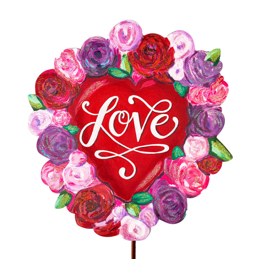 Floral "Love" Heart