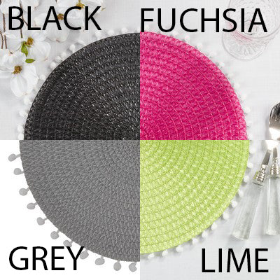 Fuchsia Pom Pom Placemat