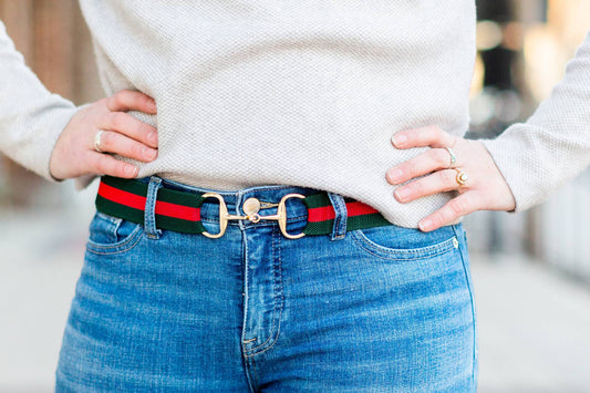 Kingston 1.5" Gold Snaffle Elastic Belt