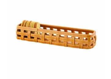 Orange Woven Cracker Dish