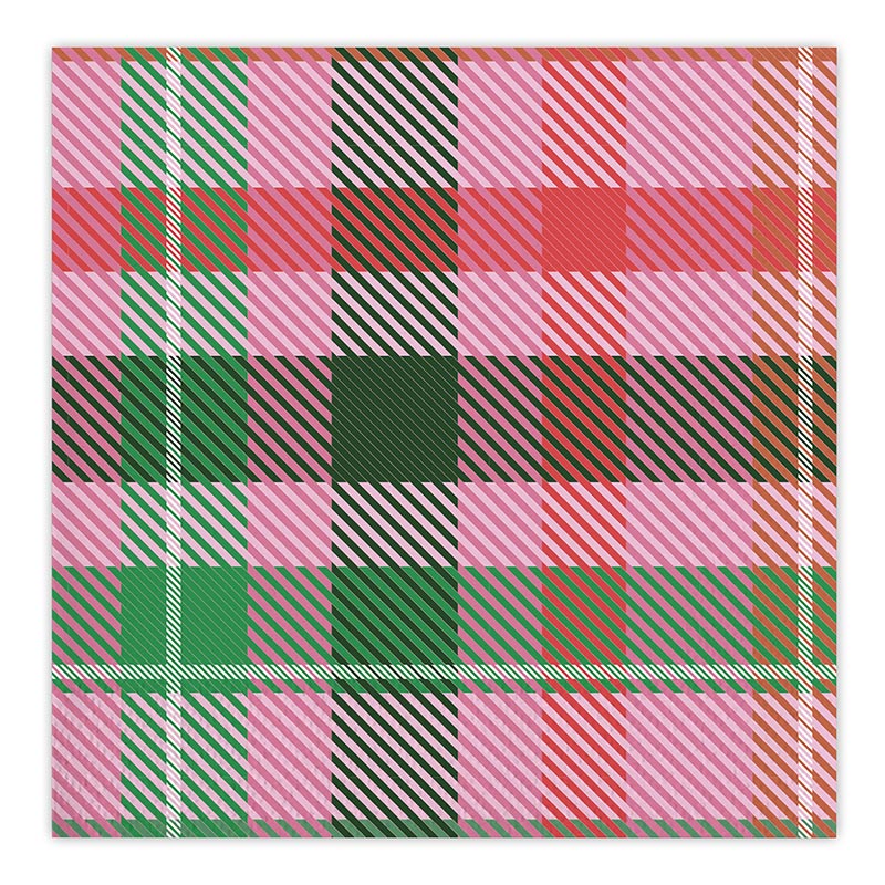 Beverage Napkins - Plaid