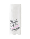 Guest Towel - You deserve All The Champ (Black & Pink)