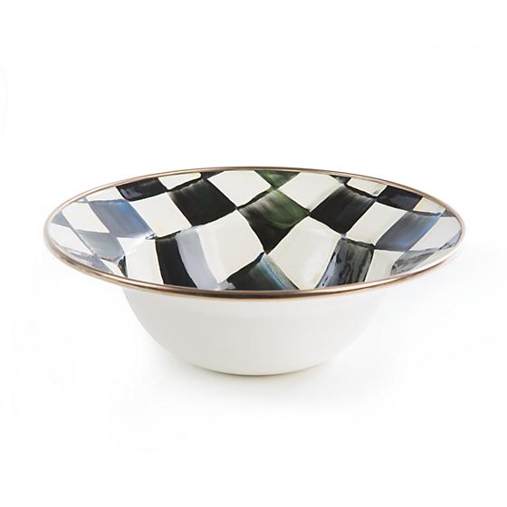 Courtly Check Enamel Breakfast Bowl