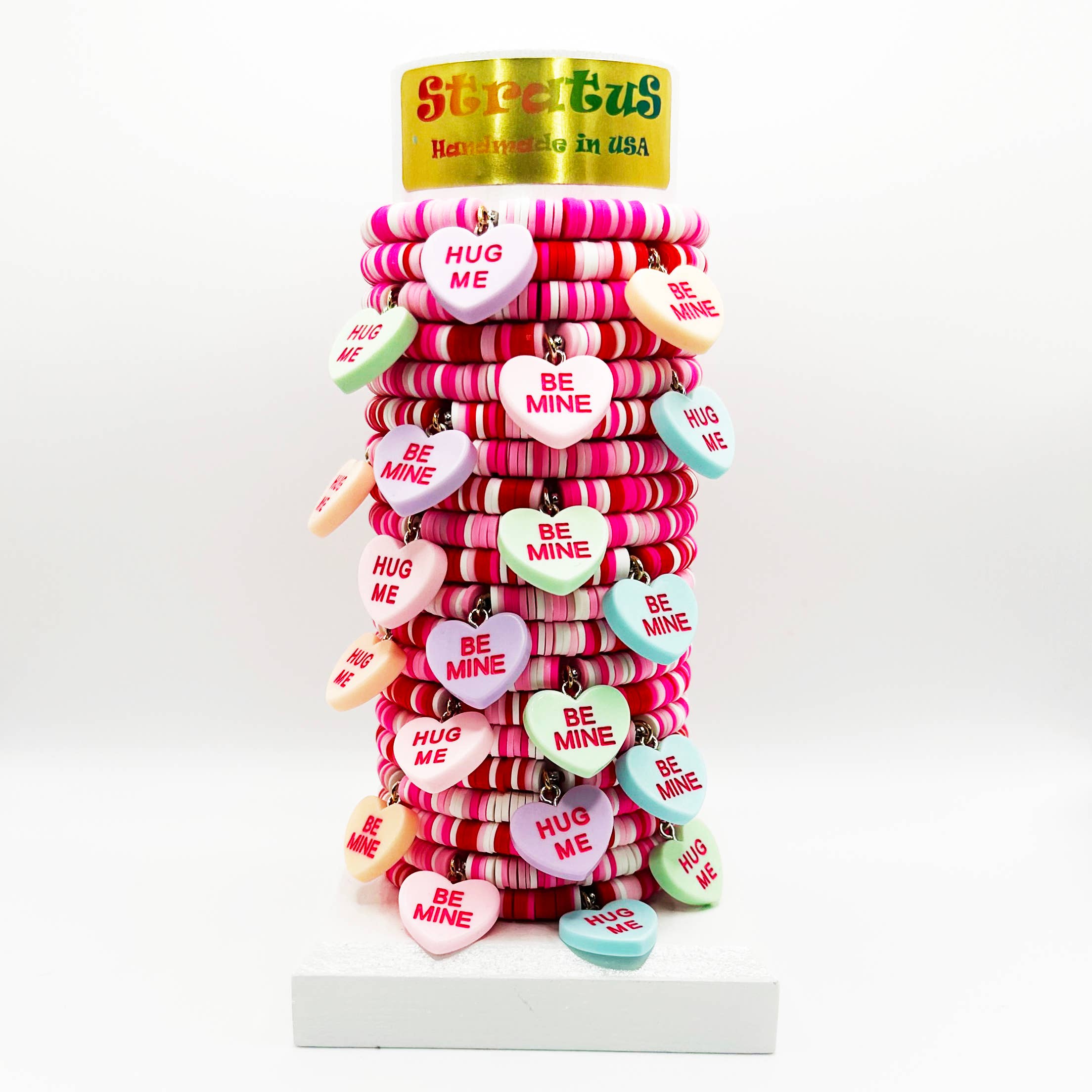 Valentine Candy Heart Charm Bracelet