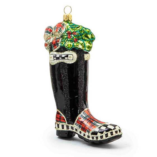 Glass Ornament - Tartastic Wellie