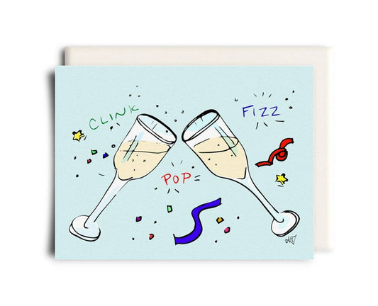 Pop Clink Fizz | Greeting Card