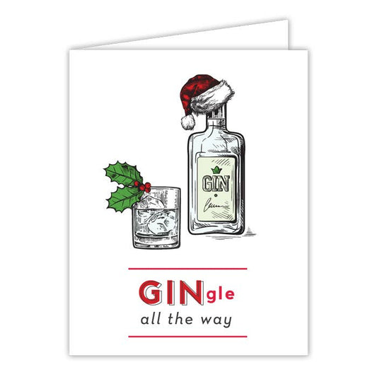 GINgle All The Way  Gin and Cocktail Greeting Card