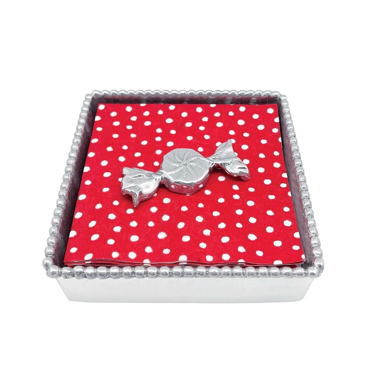 Peppermint Beaded Napkin Box Set