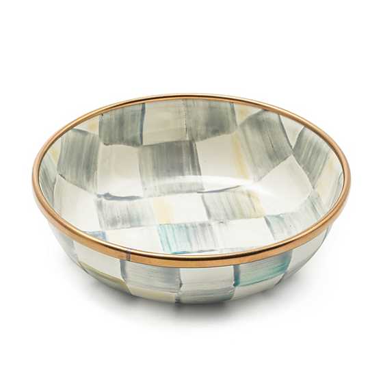 Sterling Check Enamel Relish Dish