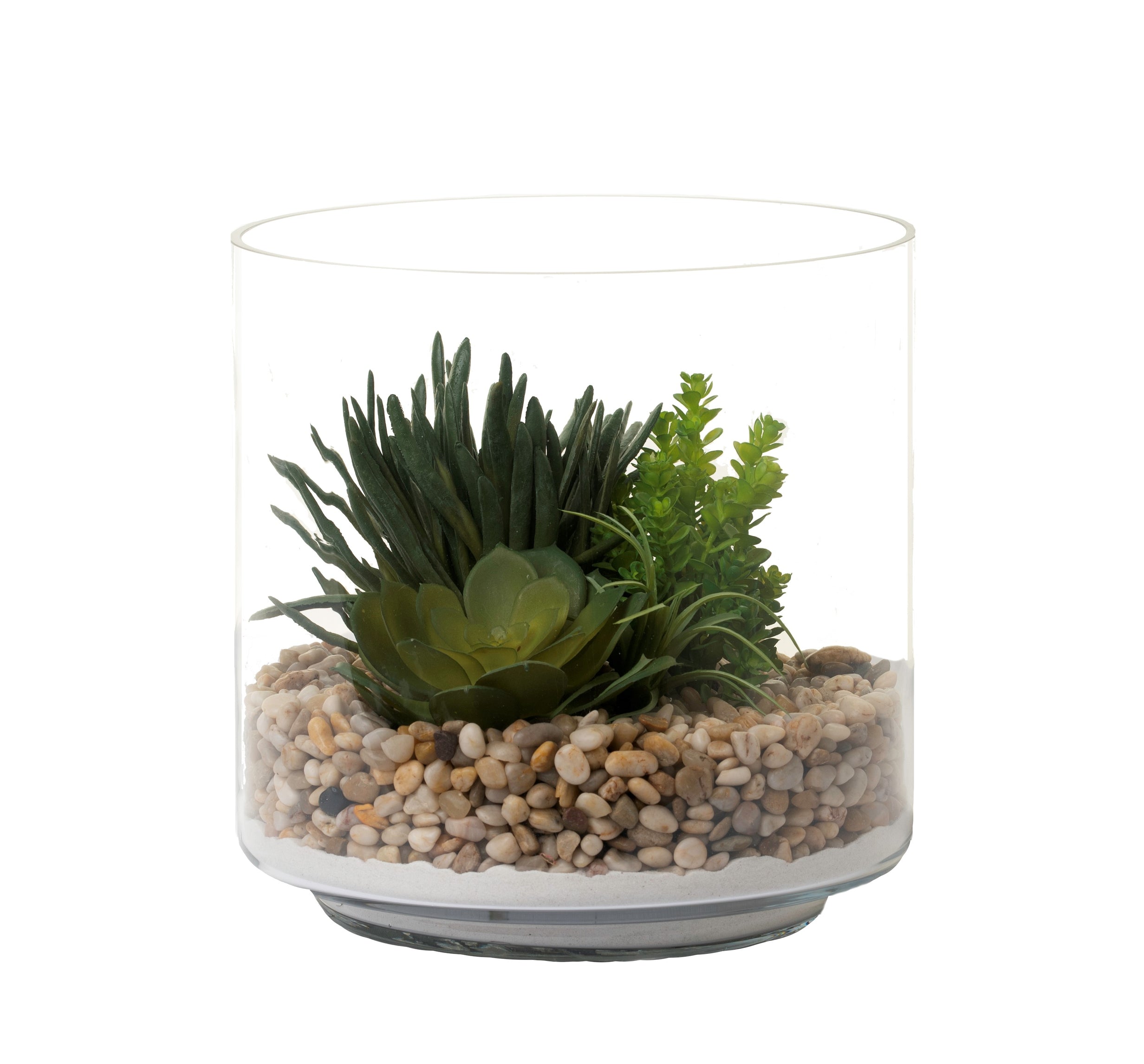 Chalet Vase with Succulent Arrangement