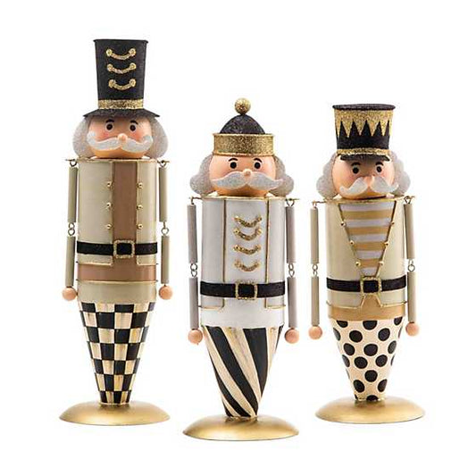 Glam Up Tin Nutcracker Figures - Set of 3