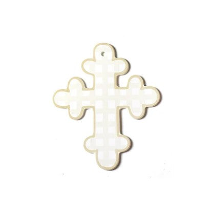 Gingham 10" Cross Ecru