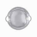 Pearled Round Handled Tray