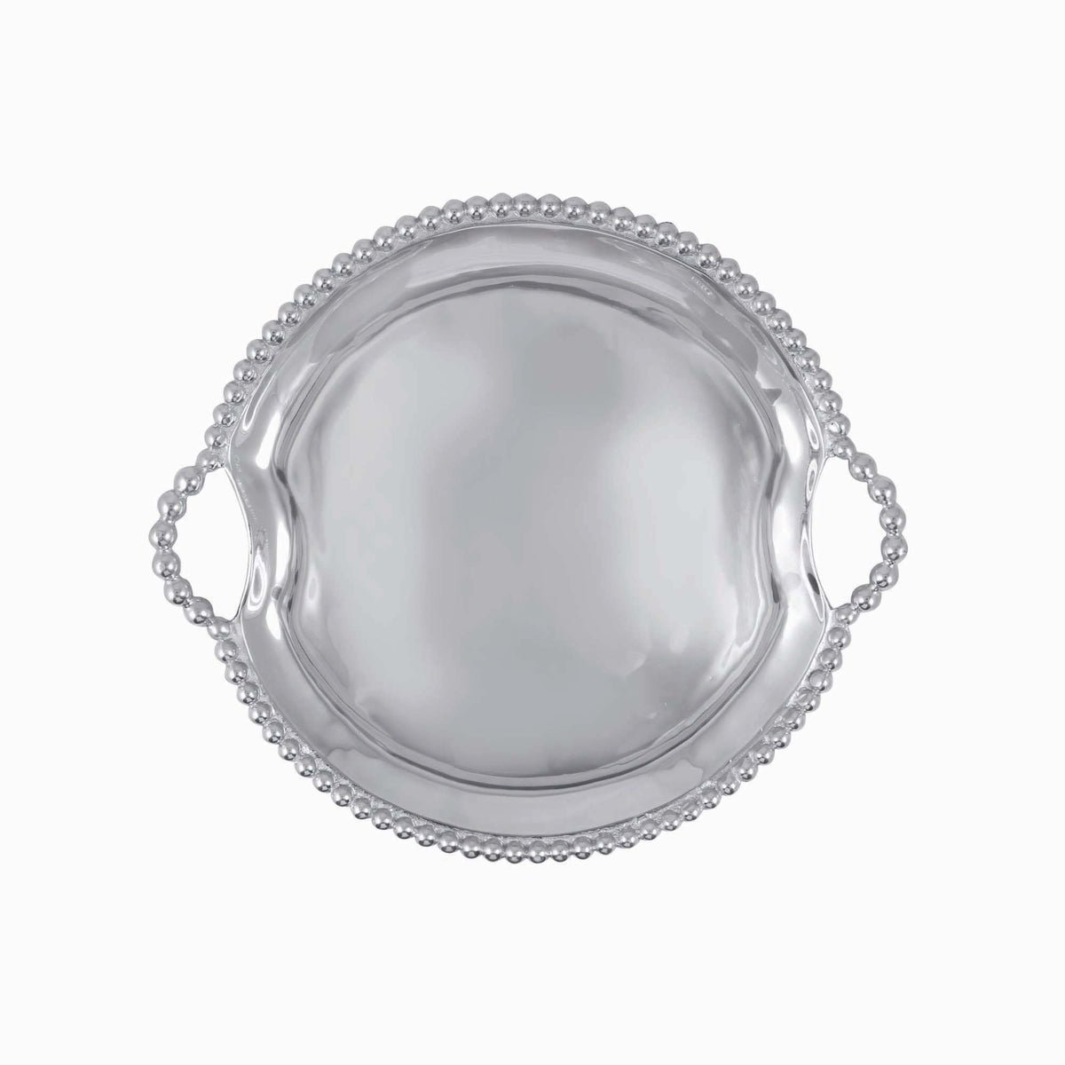 Pearled Round Handled Tray