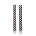 Courtly Check Flicker Dinner Candles, Set of 2